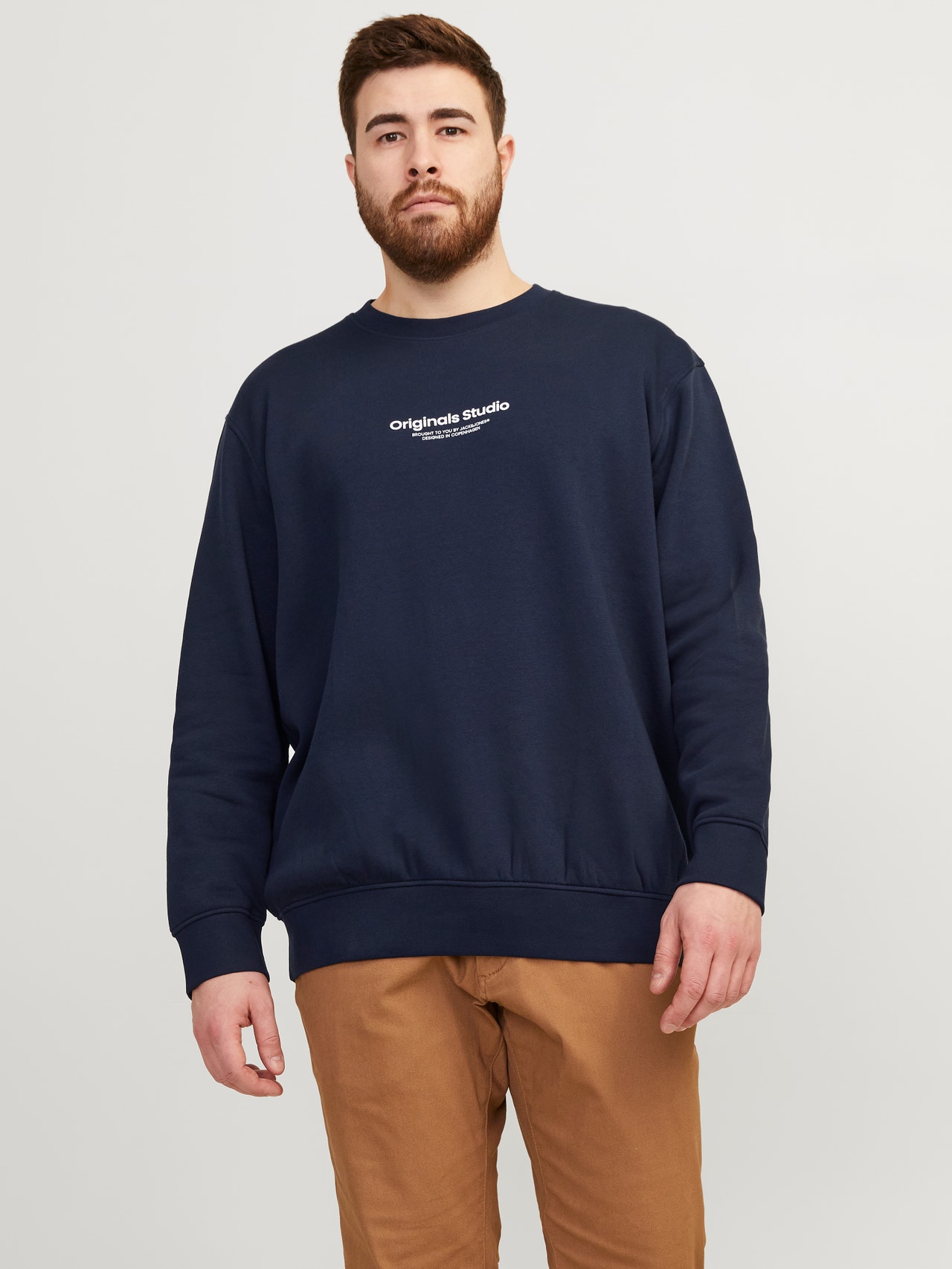 Jack & Jones Plus Size Gedruckt Sweatshirt mit Rundhals -Sky Captain - 12248198