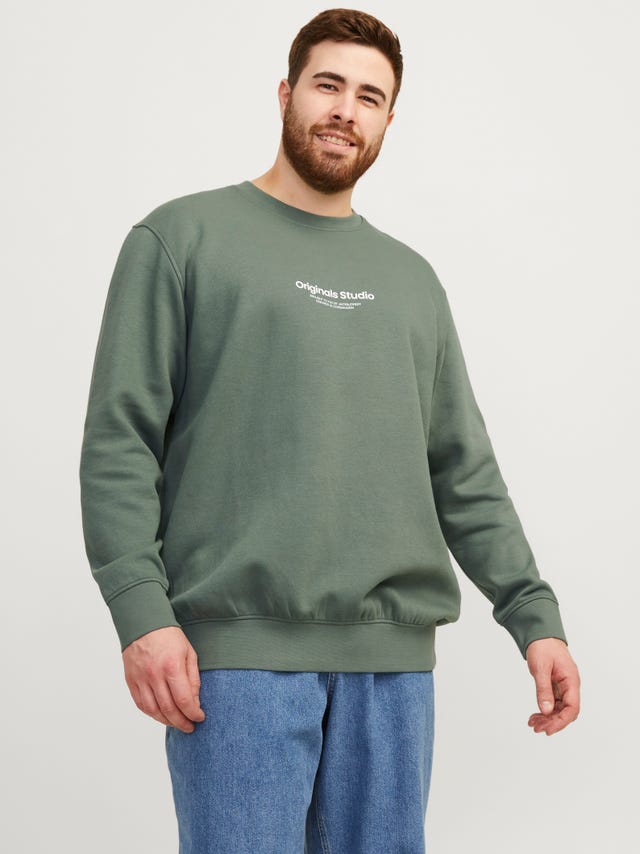 Jack & Jones Plus Size Printet Sweatshirt med rund hals - 12248198