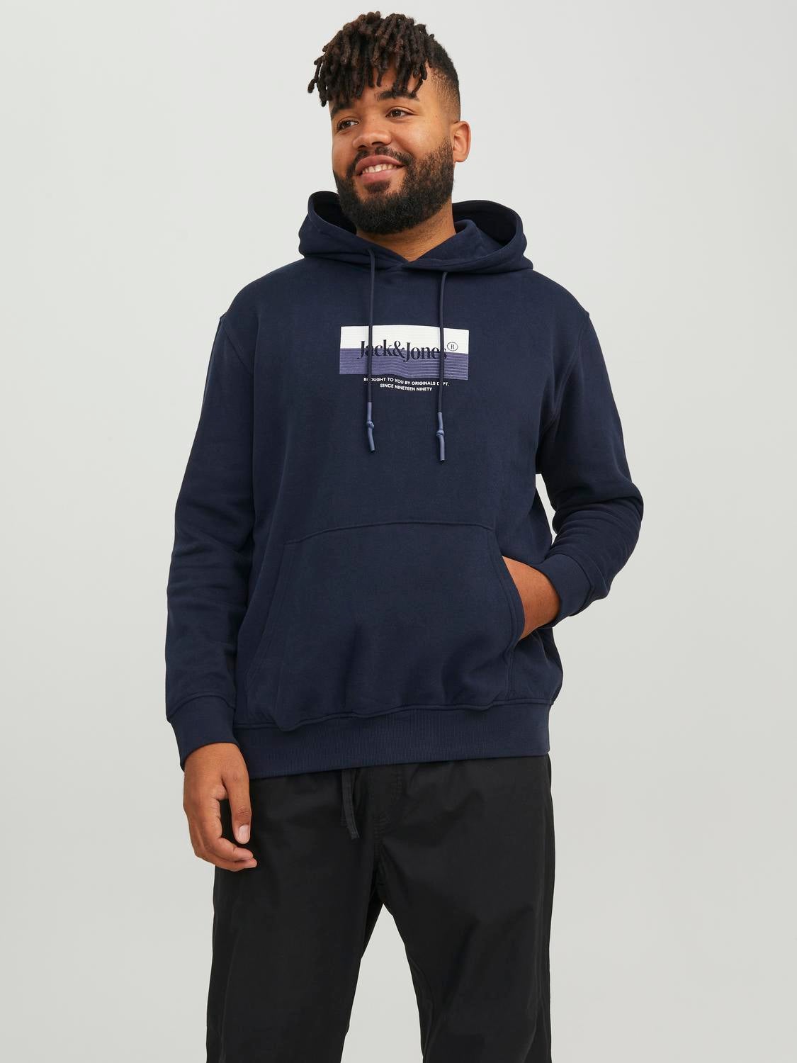 Plus size outlet navy hoodie