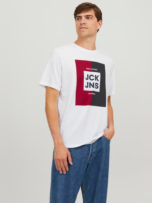 Jack & Jones 3-pak Z logo Okrągły dekolt T-shirt - 12248249