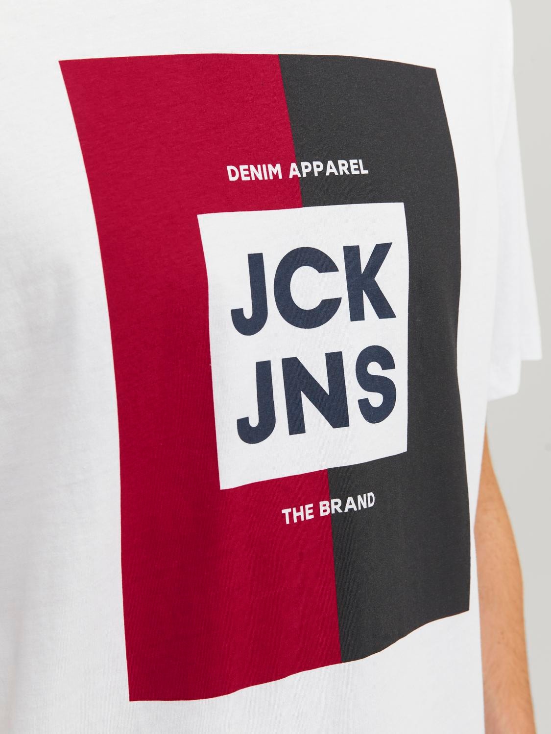 Jack & Jones 3-pack Logotyp Rundringning T-shirt -Black - 12248249