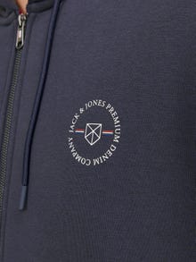 Jack & Jones Plus Size Ensfarvet Hættetrøje med lynlås -Seaborne - 12248272