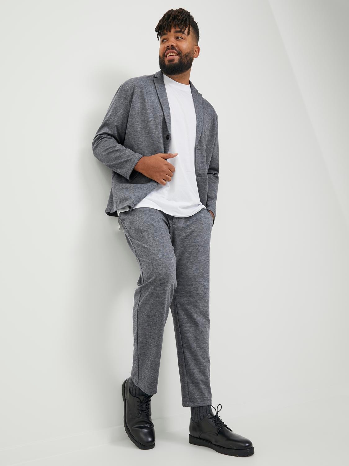 Jack & Jones Plus Size Slim Fit Suit -Grey Melange - 12248285