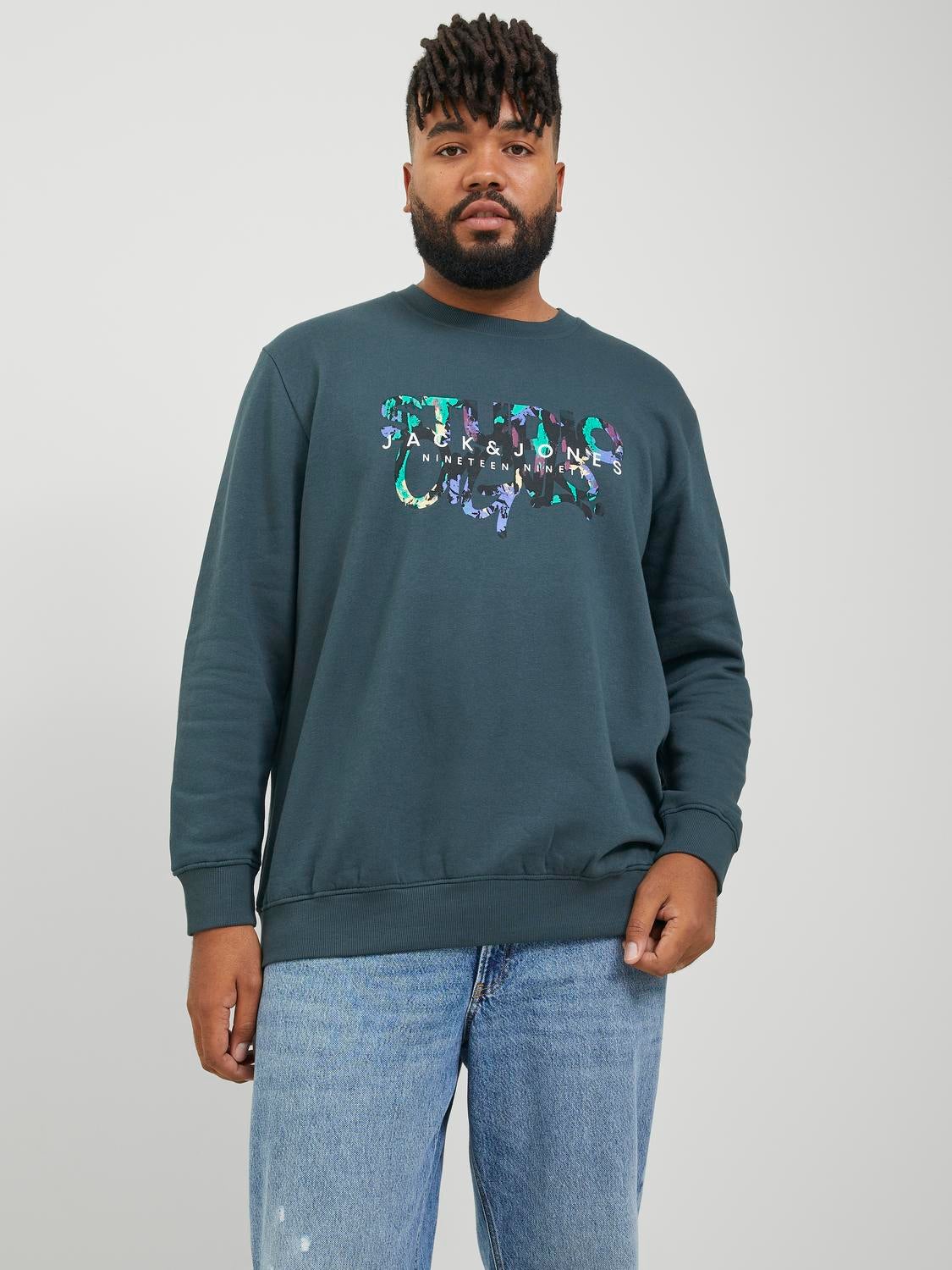 Plus size 2024 green sweatshirt