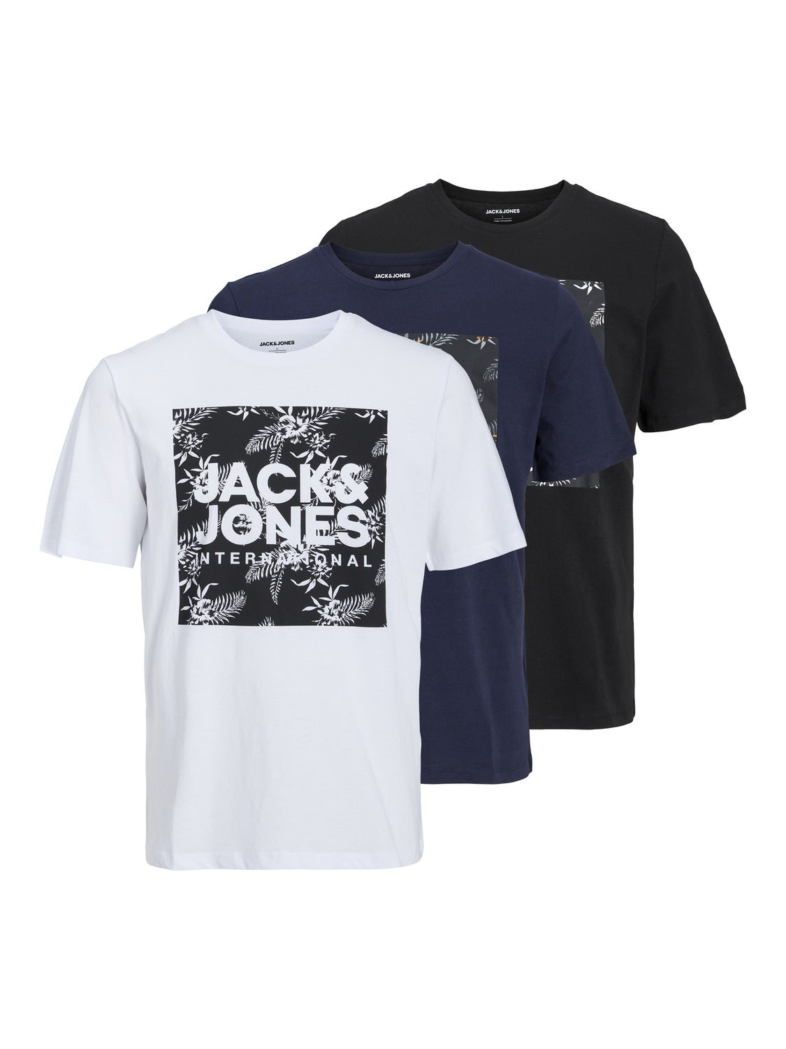 3 pack Logo Crew neck T shirt with 30 discount Jack Jones