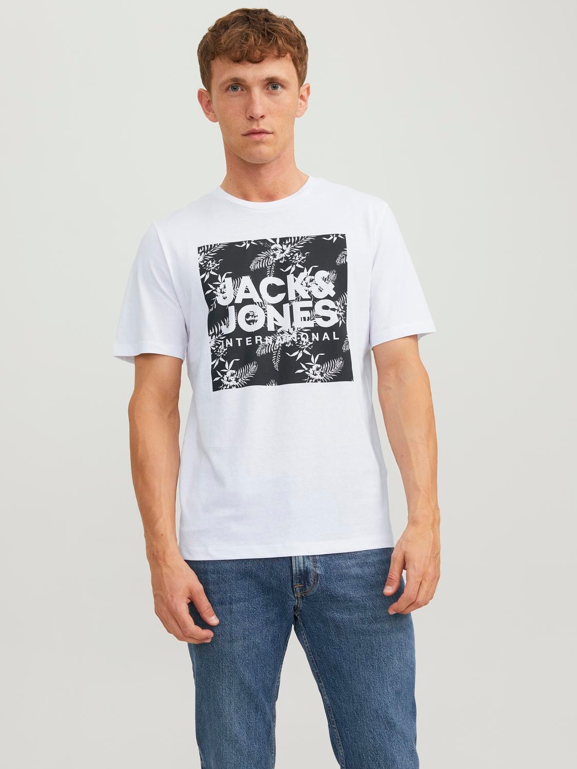 Jack & Jones 3-pakuotės Logotipas Apskritas kaklas Marškinėliai -Black - 12248314