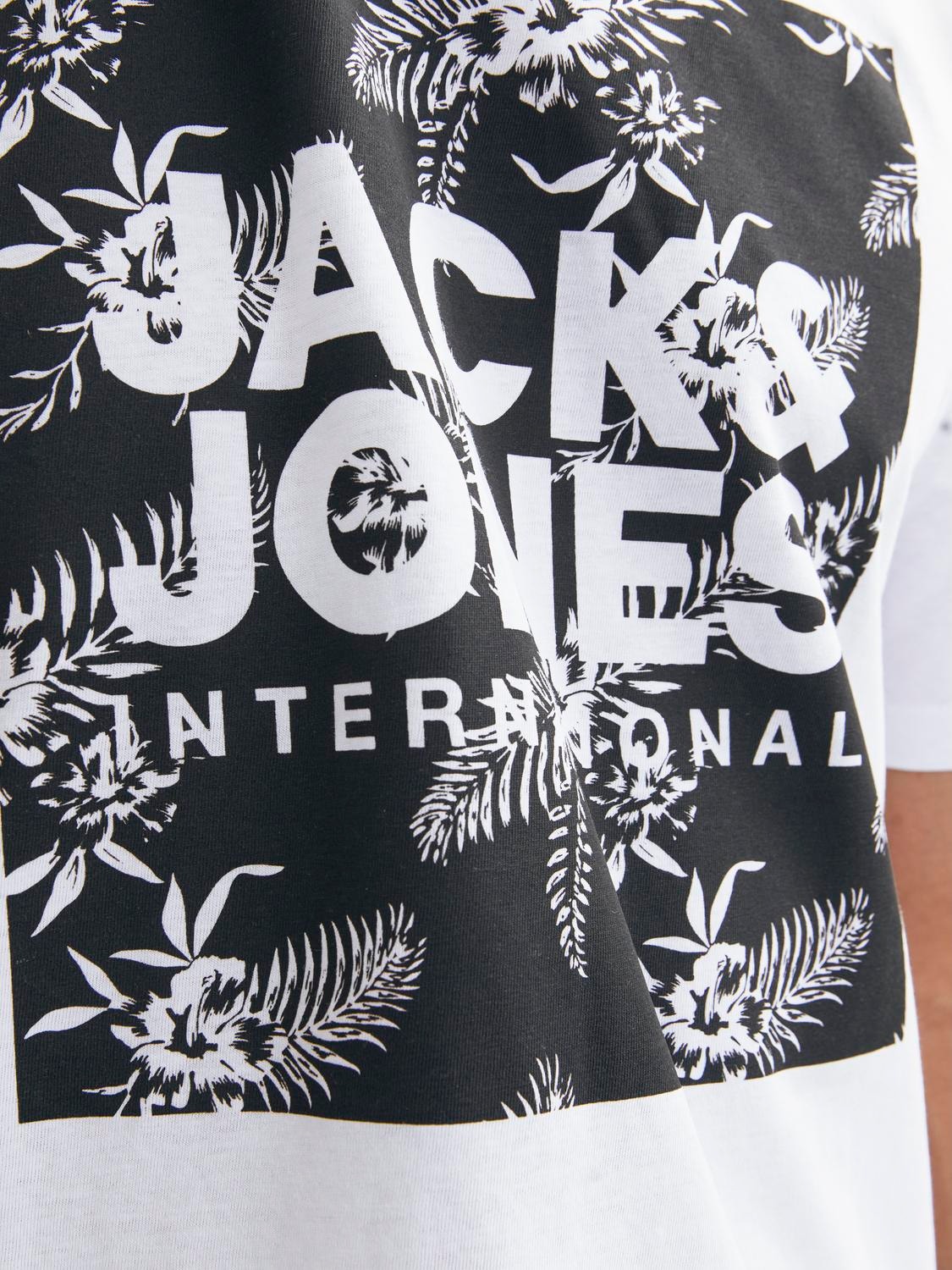 Jack & Jones 3-pakuotės Logotipas Apskritas kaklas Marškinėliai -Black - 12248314