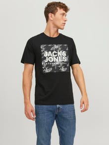 Jack & Jones 3-pakk Logo Ümmargune kaelus T-särk -Black - 12248314