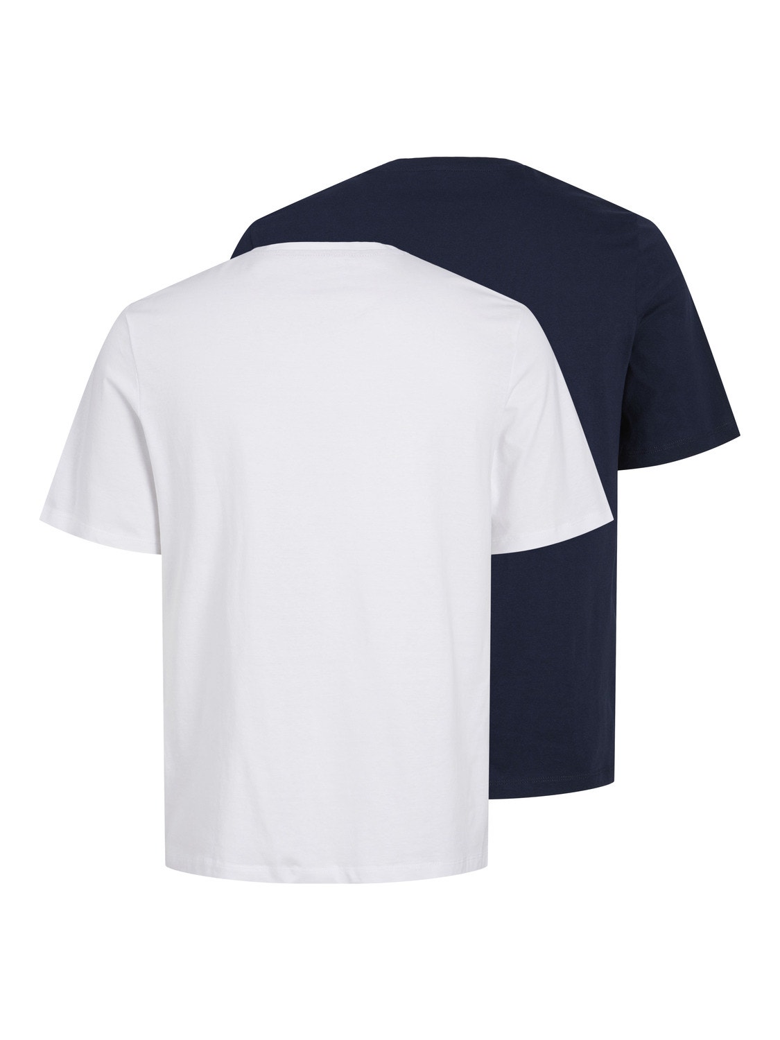 Jack & Jones 2-pack Logotyp Rundringning T-shirt -White - 12248380