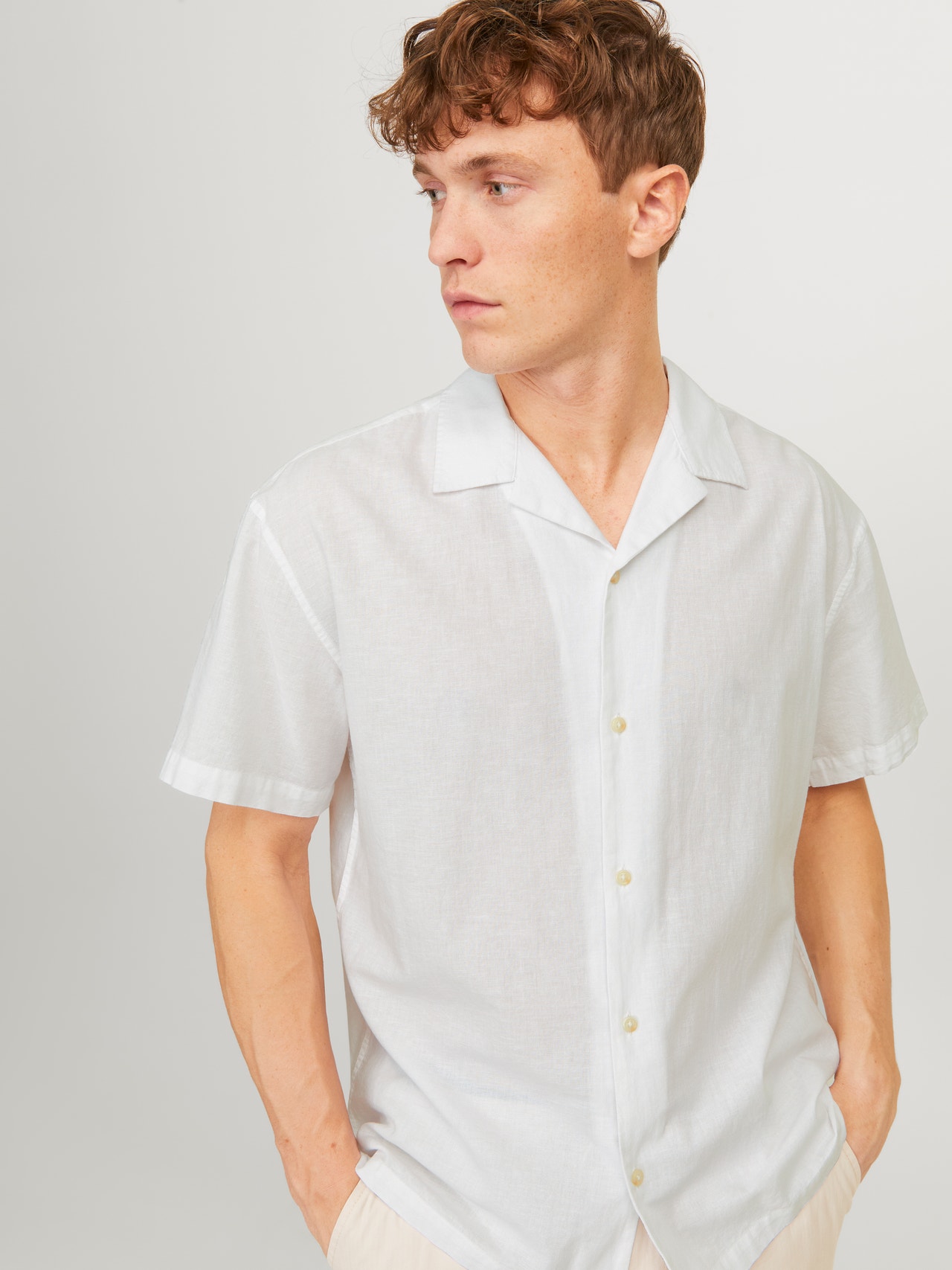 Jack & Jones Camisa Relaxed Fit -White - 12248382