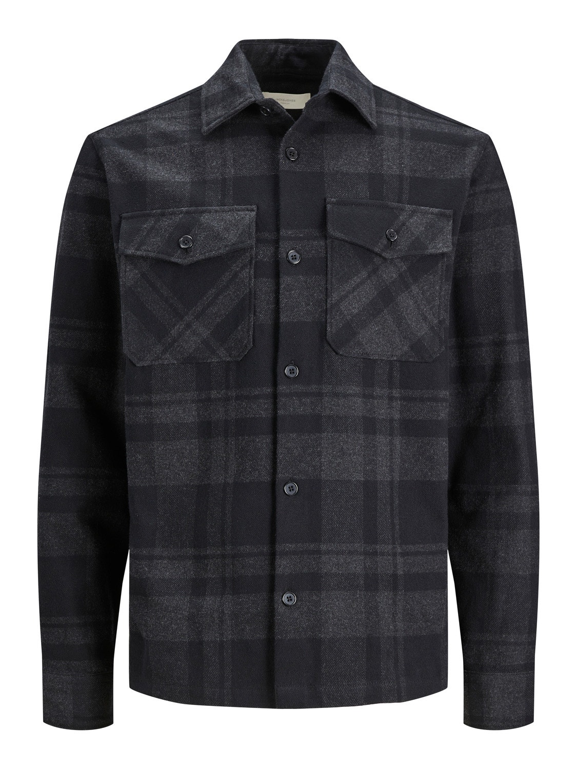 Jack & Jones Plus Size Loose Fit Overshirt -Dark Grey Melange - 12248390