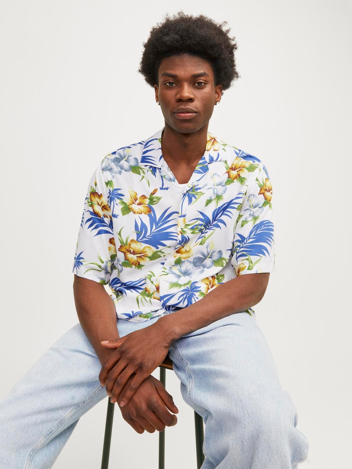 Jack & Jones Camisa Relaxed Fit -Cloud Dancer - 12248408