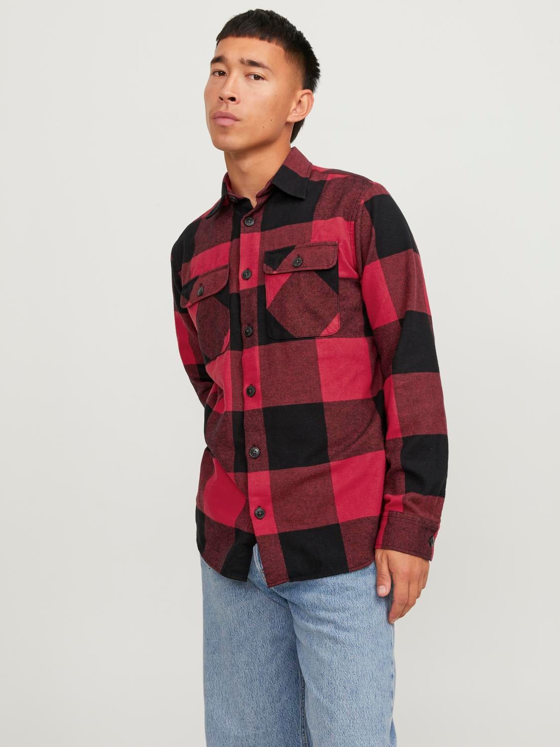 Mens sale red overshirt