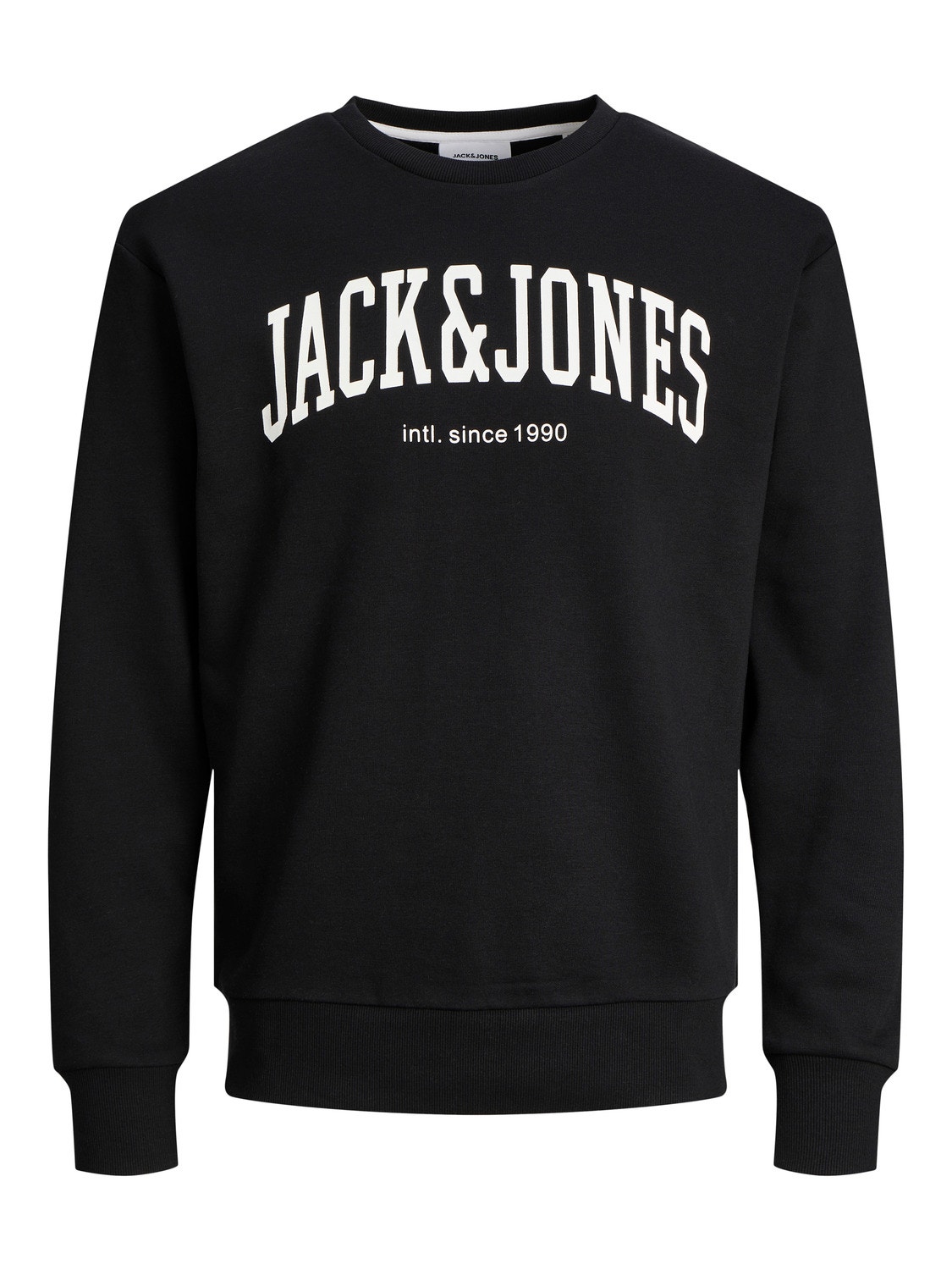 Jack & Jones Enfärgat Crewneck tröja -Black - 12248431