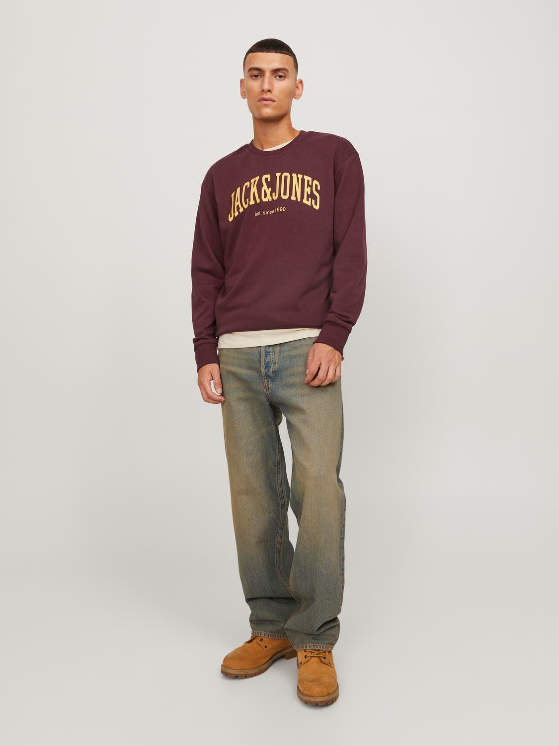 Jack & Jones Einfarbig Sweatshirt mit Rundhals -Port Royale - 12248431