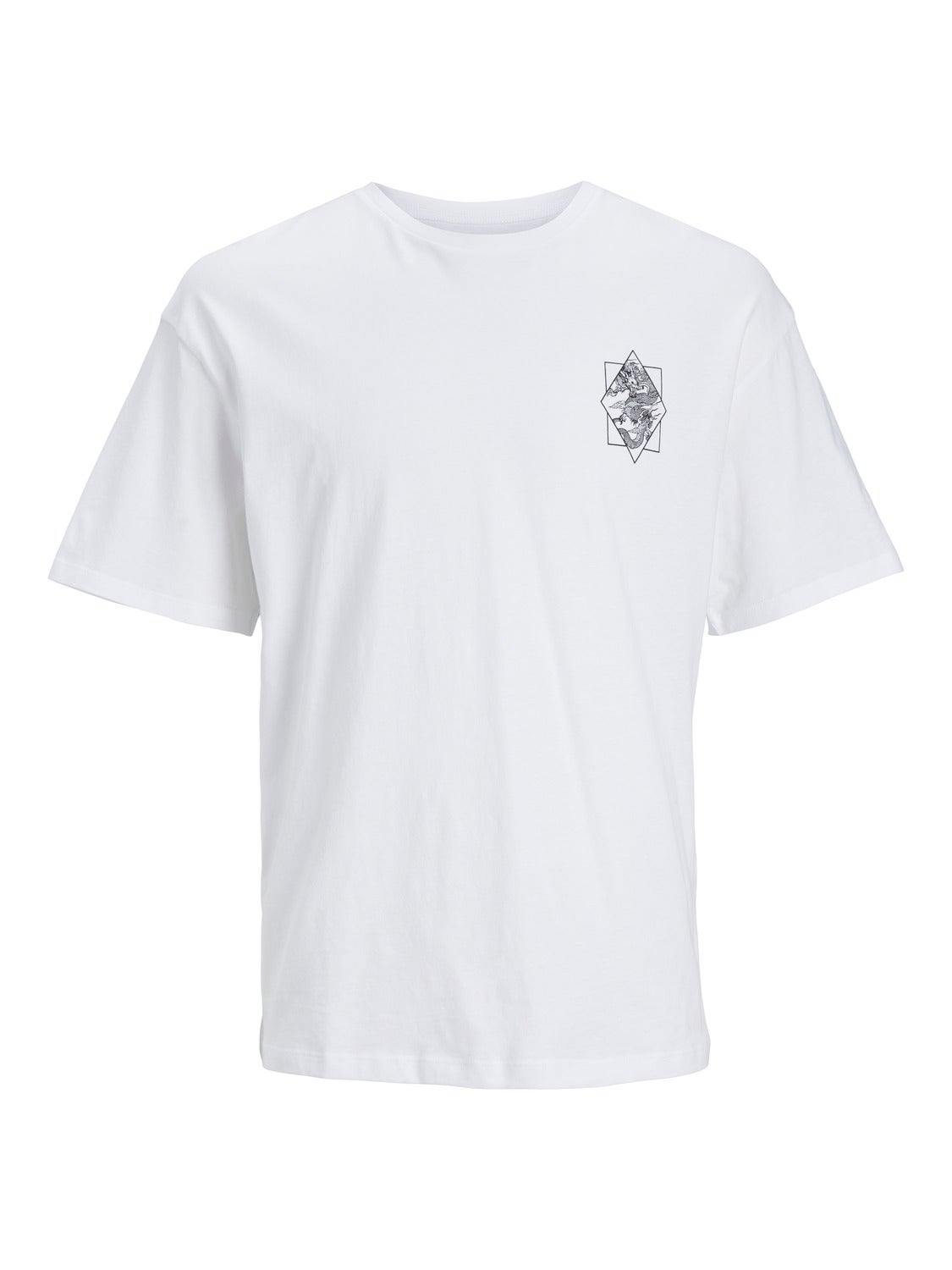 Printed Crew neck T-shirt | White | Jack & Jones®