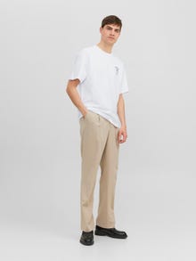 Jack & Jones Trykk O-hals T-skjorte -Bright White - 12248492