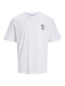 Jack & Jones Gedrukt Ronde hals T-shirt -Bright White - 12248492