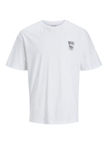 Jack & Jones T-shirt Stampato Girocollo -Bright White - 12248492
