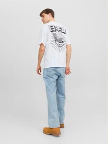 Jack & Jones Gedrukt Ronde hals T-shirt -Bright White - 12248492