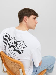 Jack & Jones Tryck Rundringning T-shirt -Bright White - 12248492
