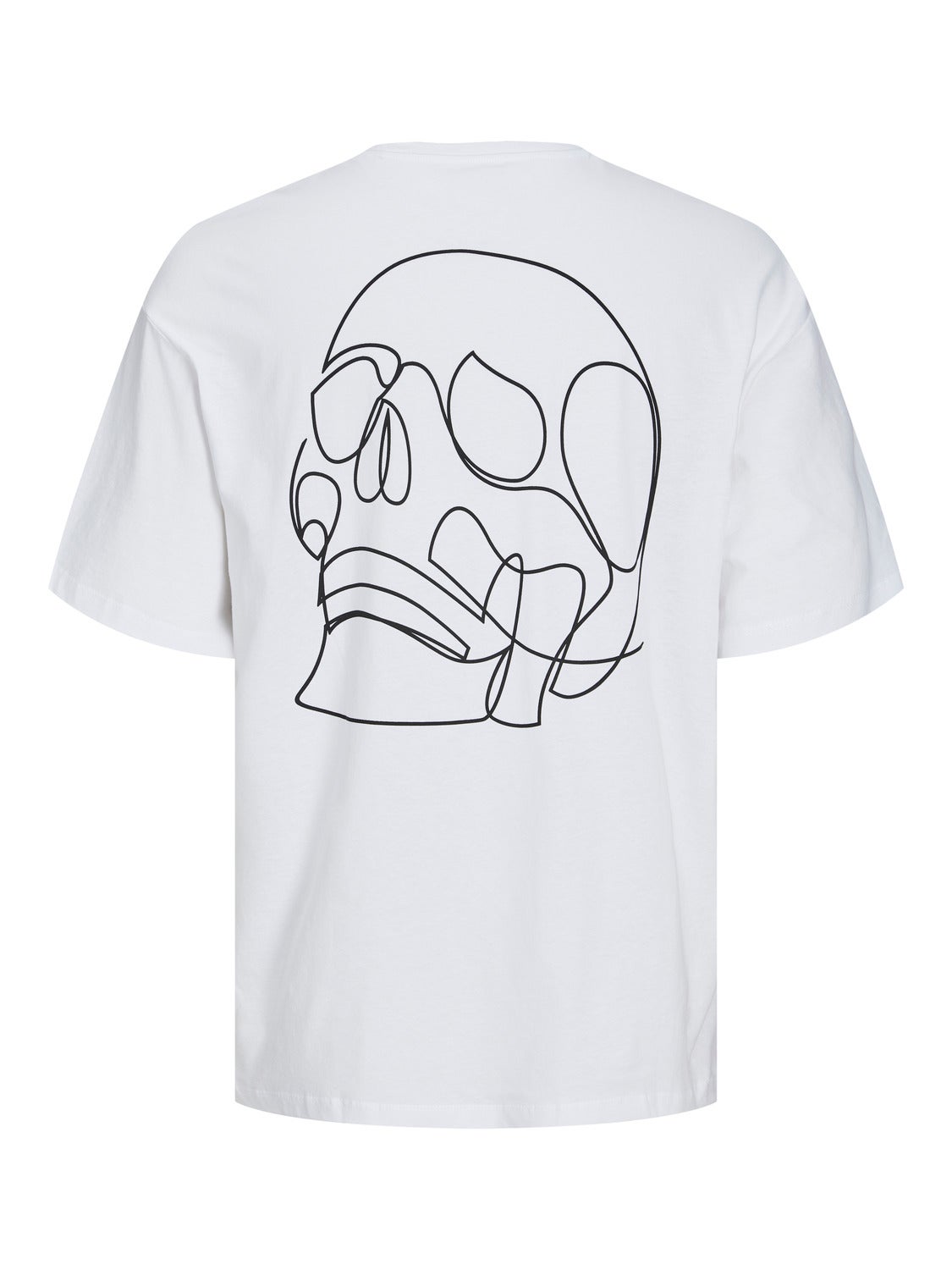 Printed Crew neck T shirt White Jack Jones