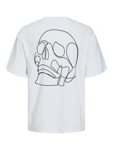 Jack & Jones Trykk O-hals T-skjorte -White - 12248496