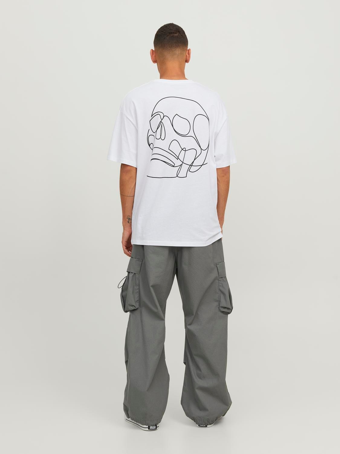 Jack & Jones Gedruckt Rundhals T-shirt -White - 12248496