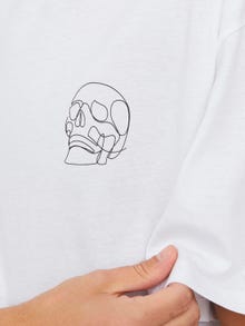 Jack & Jones Nadruk Okrągły dekolt T-shirt -White - 12248496