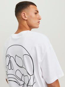 Jack & Jones Printet Crew neck T-shirt -White - 12248496