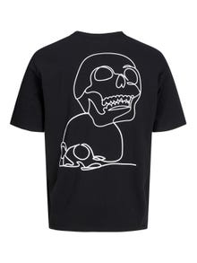 Jack & Jones Tryck Rundringning T-shirt -Black - 12248498