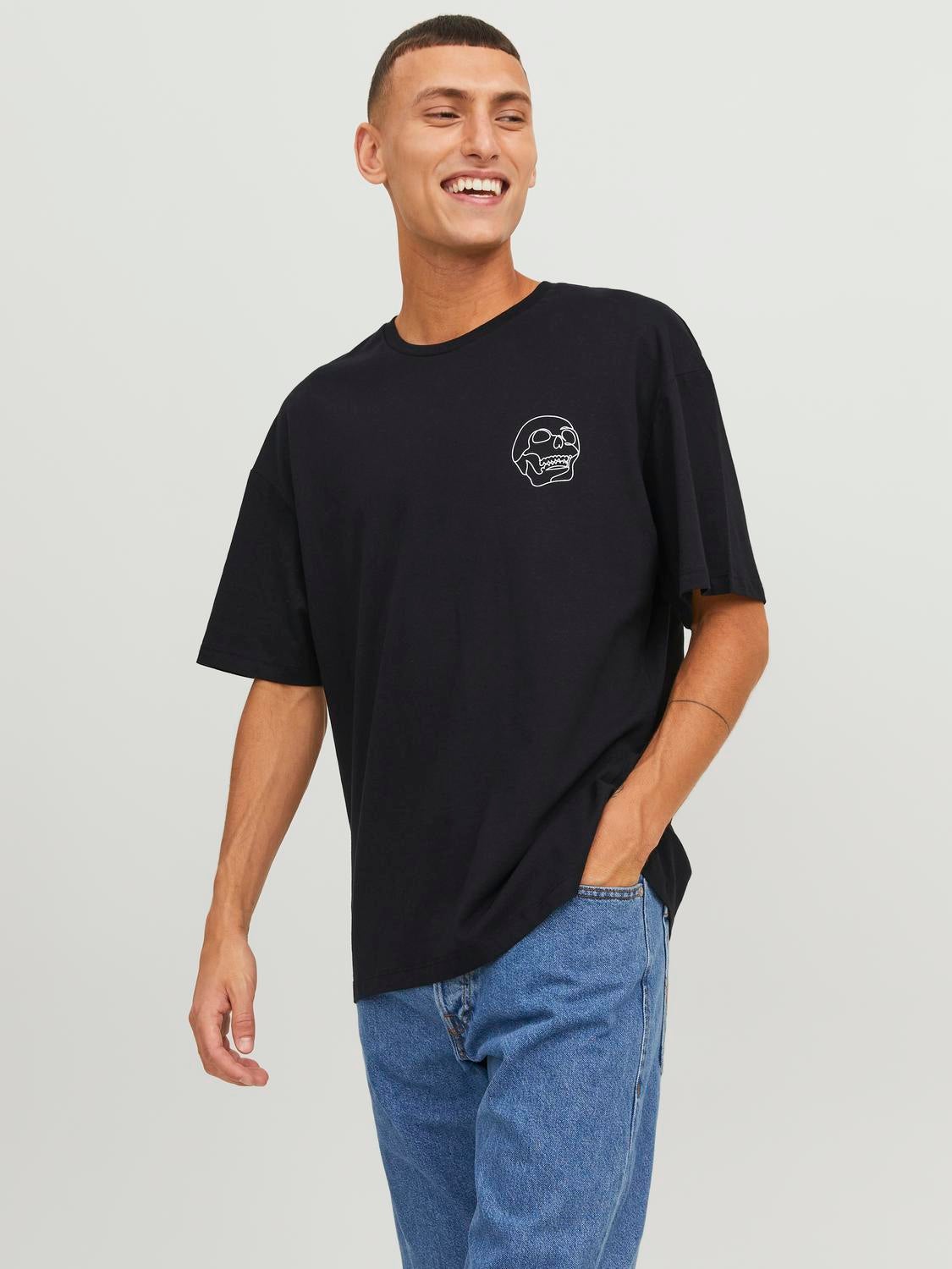 T-shirt Imprimé Col Rond - Jack & Jones - Modalova