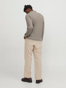 Jack & Jones Einfarbig Sweatshirt mit halbem Reißverschluss -Brindle - 12248505