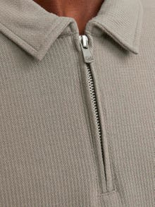 Jack & Jones Einfarbig Sweatshirt mit halbem Reißverschluss -Brindle - 12248505