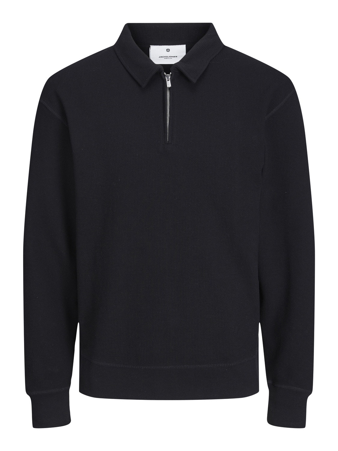 Jack & Jones Felpa con mezza zip Semplice -Black - 12248505