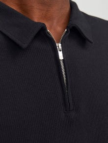 Jack & Jones Einfarbig Sweatshirt mit halbem Reißverschluss -Black - 12248505