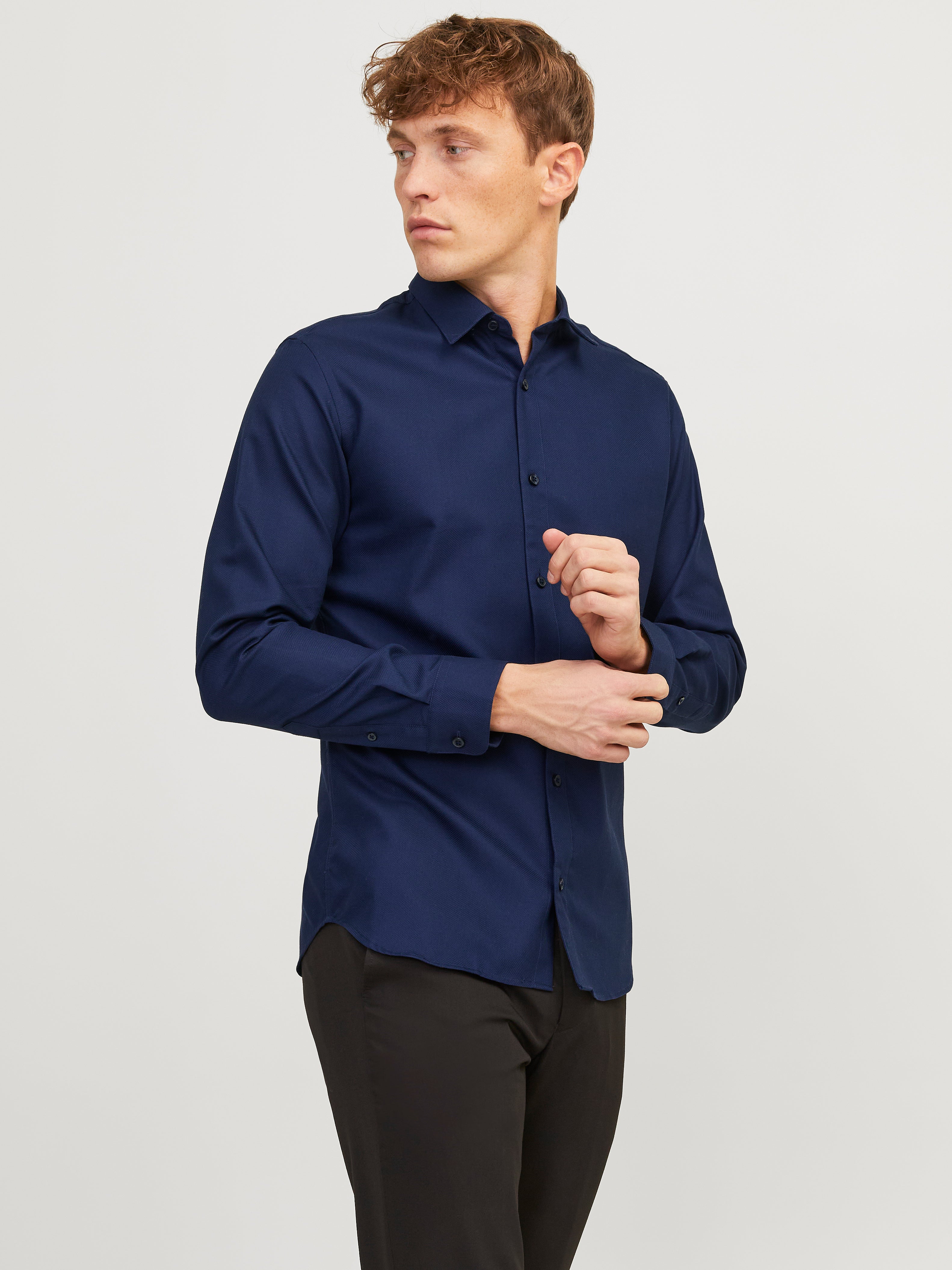 Chemise Slim Fit Bleu fonc Jack Jones