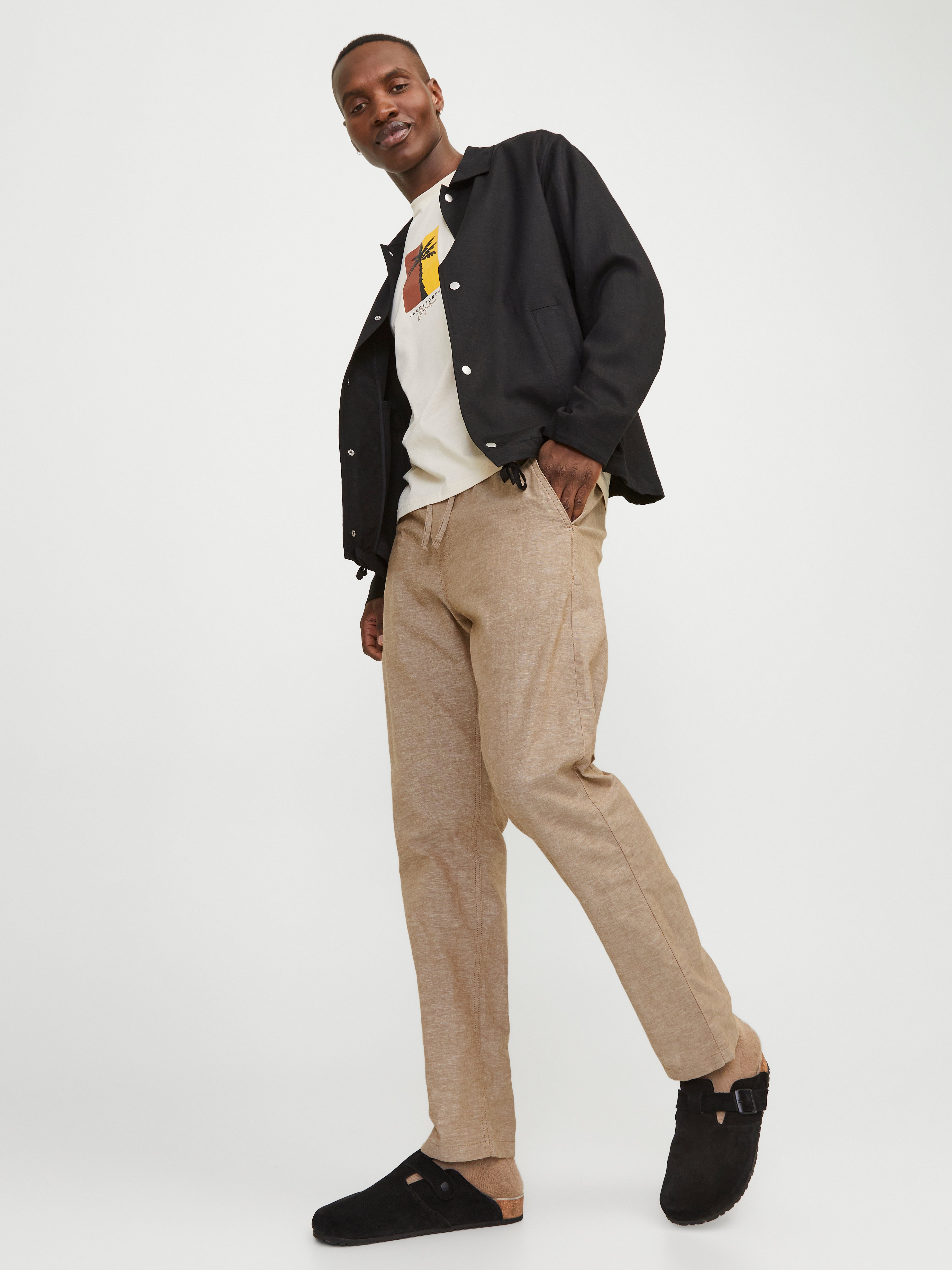 Jack & Jones Relaxed Fit Klassisk bukse -Rubber - 12248606