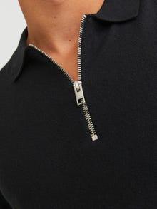 Jack & Jones Ühevärviline Polo T-särk -Black - 12248642