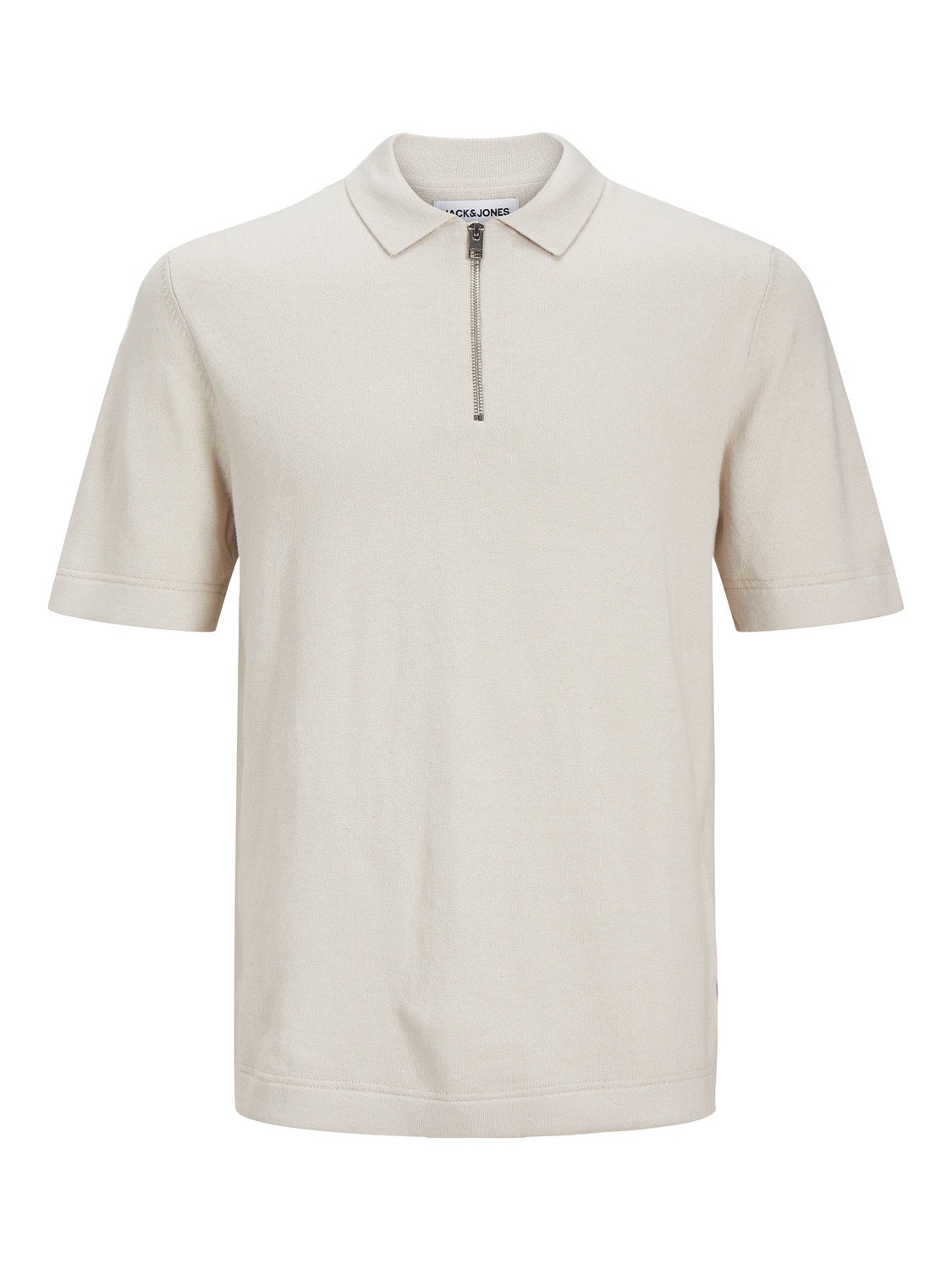 Jack & Jones Enfärgat Polo T-shirt -Moonbeam - 12248642