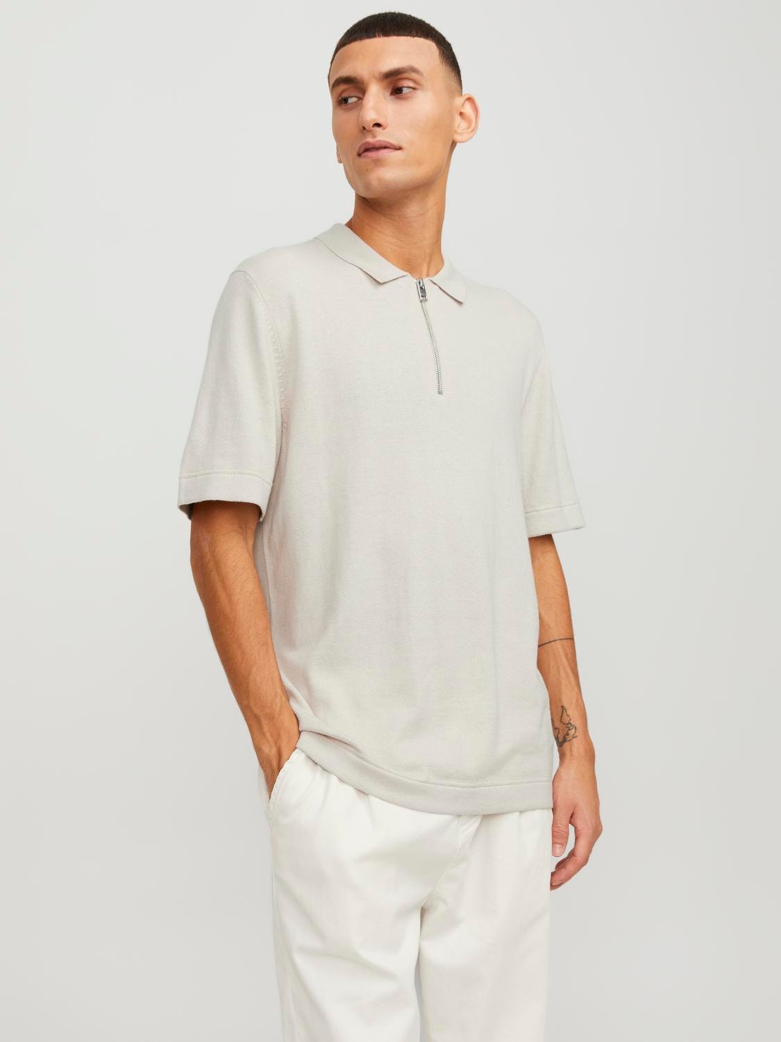 Jack & Jones Plain T-shirt -Moonbeam - 12248642