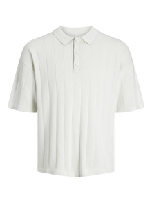 Jack & Jones Vanlig Poloskjorte -Cloud Dancer - 12248678
