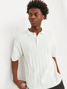 Jack & Jones Vanlig Poloskjorte -Cloud Dancer - 12248678