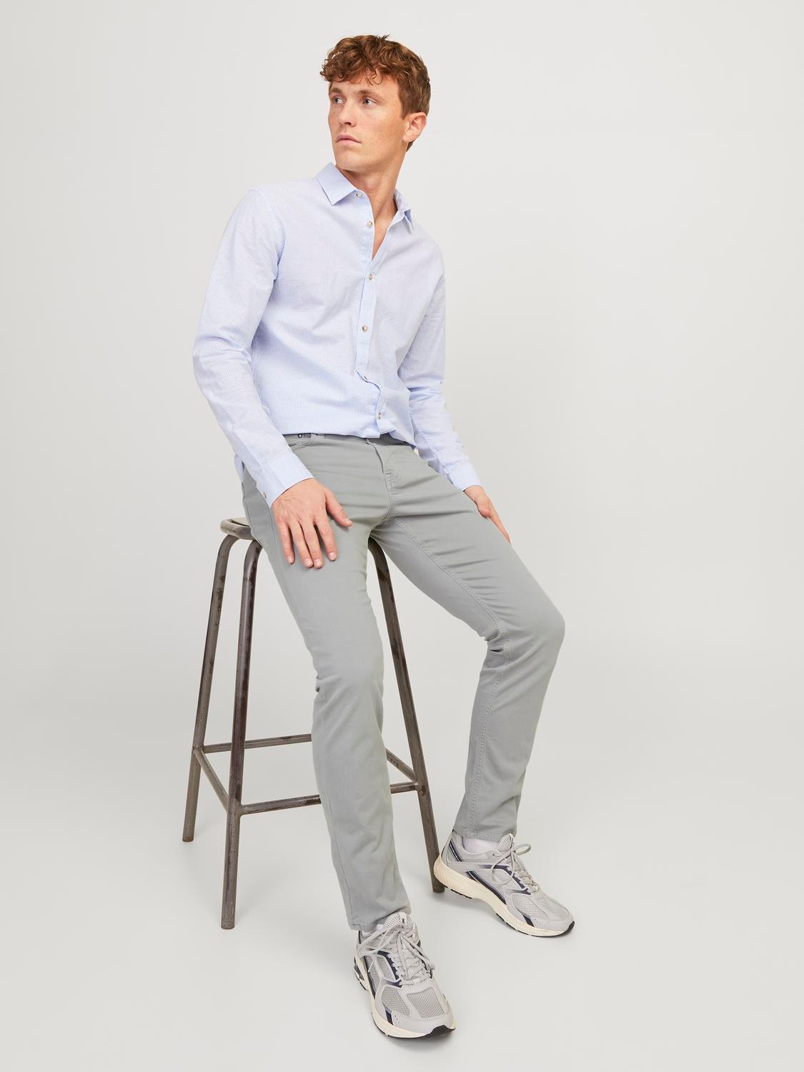 Jack & Jones Παντελόνι Slim Fit Chinos -Ultimate Grey - 12248680