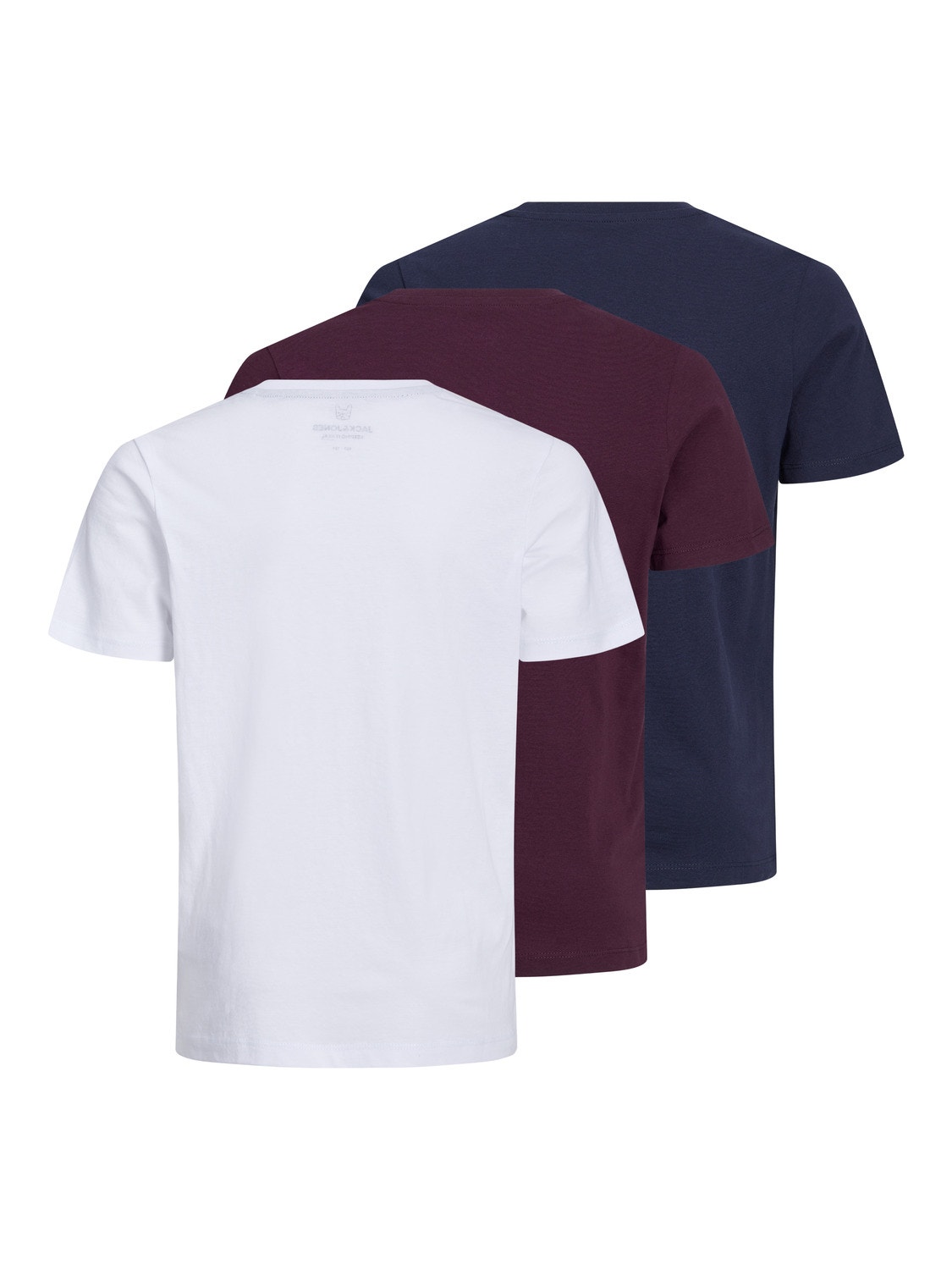 Jack & Jones 3-pakning Logo T-skjorte For gutter -White - 12248802