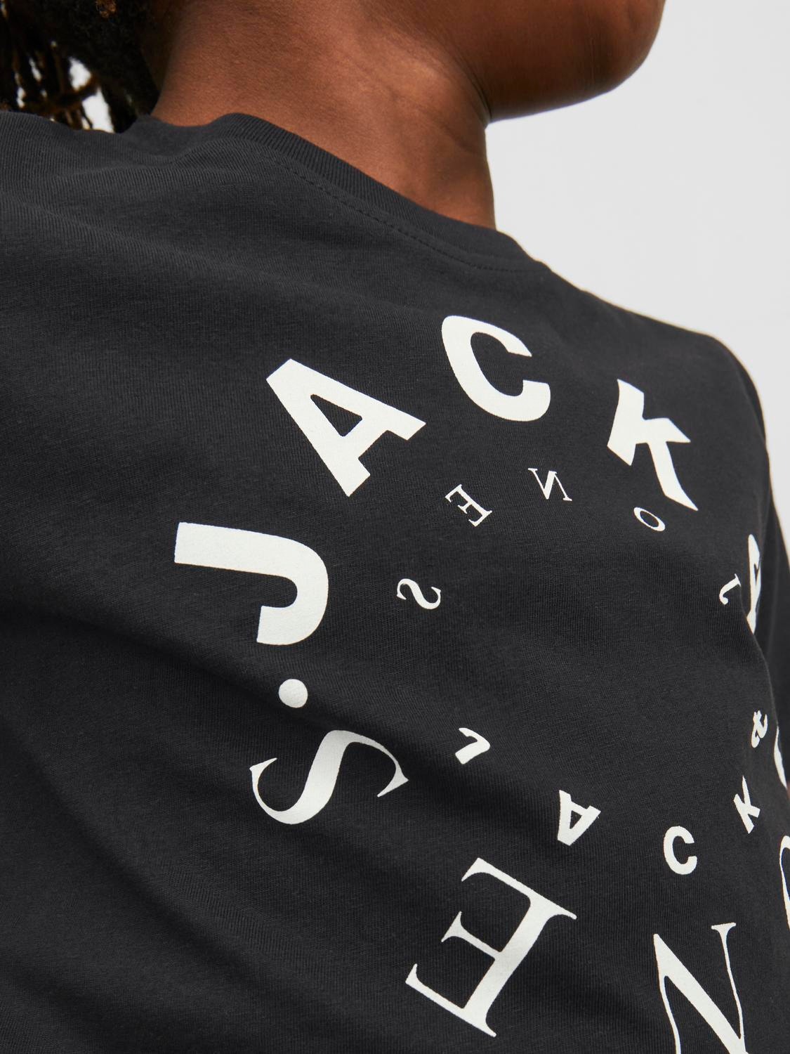 Jack & Jones 3-pakning Logo T-skjorte For gutter -Black - 12248802