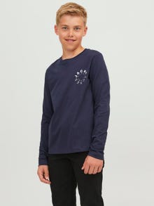 Jack & Jones 2-pakning Logo T-skjorte For gutter -Navy Blazer - 12248807