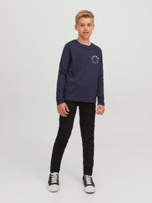 Jack & Jones 2-pakning Logo T-skjorte For gutter -Navy Blazer - 12248807