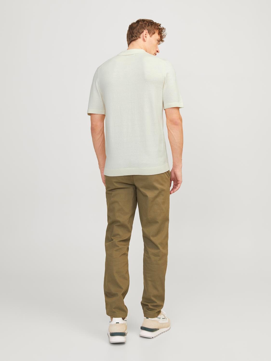 Jack & Jones Gładki T-shirt -Cloud Dancer - 12248819