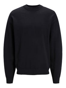 Jack & Jones Einfarbig Strickpullover mit Rundhals -Black - 12248823